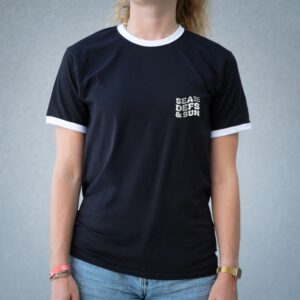 T-shirt Sea Defs & Sun noir et blanc