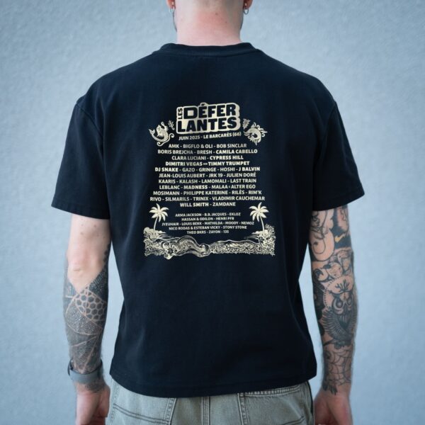 T-shirt programmation Les Déferlantes 2025 noir – Image 2